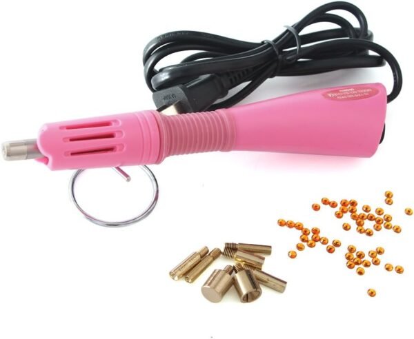 7-in-1 Pink Rhinestone Applicator: DIY Craft Tool